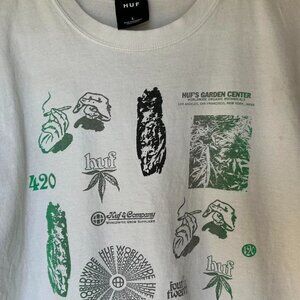 💚🌲 RARE weed HUF Garden Center white T-shirt